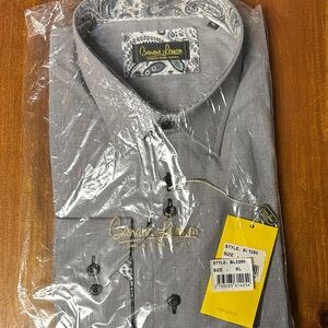 Giovanni Laurenti Gray Paisley Men's Casual Shirt
